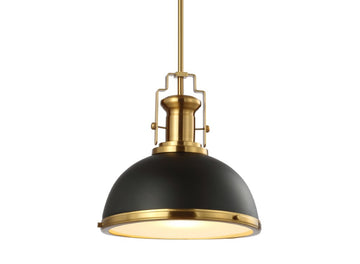 Homer Modern Industrial Iron LED Dome Pendant